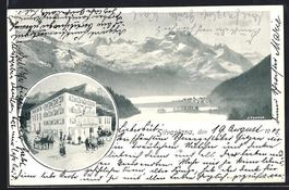 AK Silvaplana, Panorama und Hotel Sonne