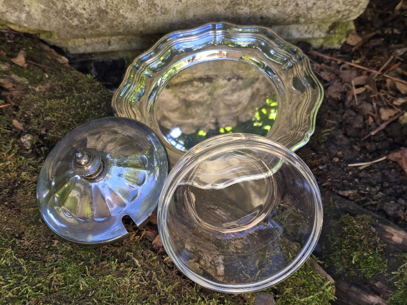 Gläser: Marmeladenglas mit versilberte  Platte und Deckel – Gebraucht aus Walkringen von Vanuca 3