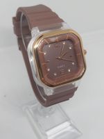 Montre/bracelet 24,5 cm  en silicone Pin Time, cadran /4 cm