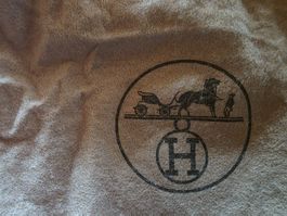 Hermès Paris Stoff Zug Beutel - Sack samtiger Staubbeutel