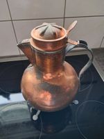 Antike Kupferkanne mit Deckel,Vintage Deko, Herbst