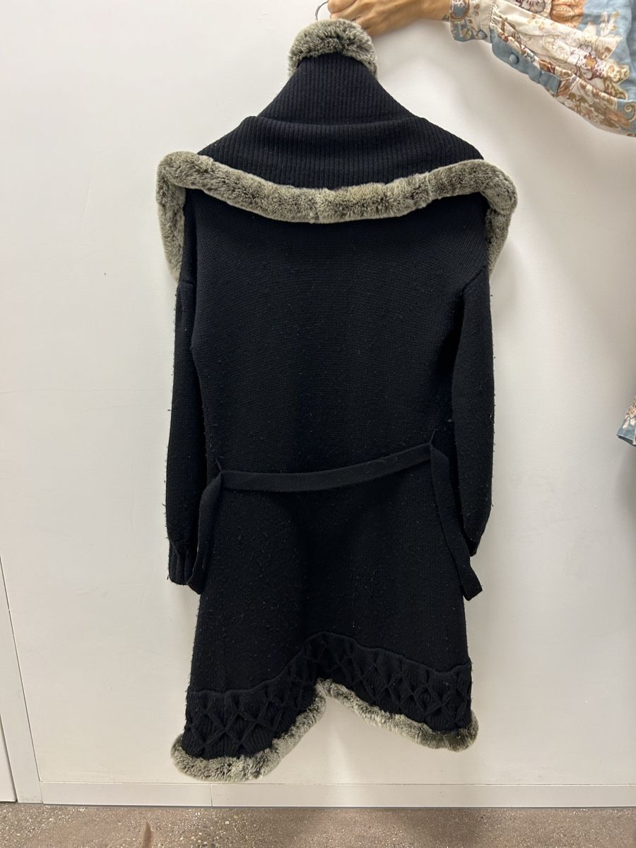 Roberto Cavalli Cappotti: Roberto Cavalli Strickmantel Gr. 36 mit Pelz – Usato da Meilen venduto da Michi1805 1