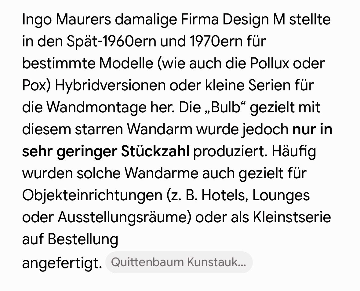 Ingo Maurer Lampen: Ingo Maurer Bulb – Gebraucht aus Herrenschwanden von Coke_15 9
