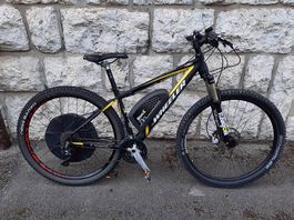 Vtt électrique semi-suspendu 29" alu batterie neuve 45 km/h