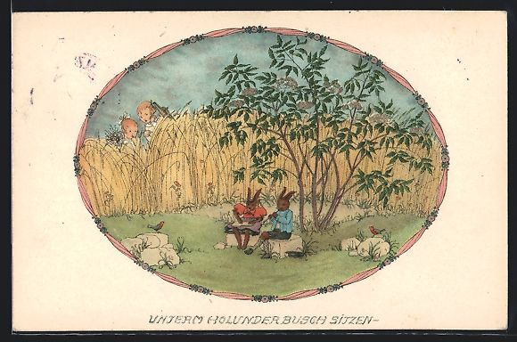 Cartes postales: Mela Köhler: Unterm Holunderbusch sitze – D'occasion à Berlin par bartko-reher