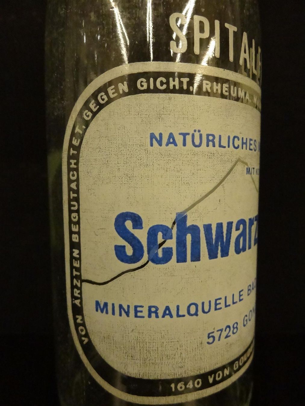 Bicchieri, Caraffe & Bottiglie: alte Flasche SCHWARZENBERGER 1974 – Usato da Kerzers venduto da Flaschenposten 2