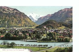 Interlaken und Jungfrau, alte Postkarte