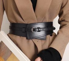 Gürtel Wildleder Modische Breiter Vintage Schwarz