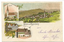 Gruss aus Mogelsberg (SG) Toggenburg - Löwen - Litho um 1900