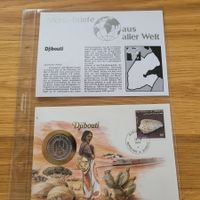 Münzbrief Lettre Monnaie Djibouti 1987