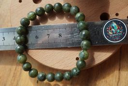 Nephrit Jade  Kugel Armband   –Edelsteinstube Rausverkauf