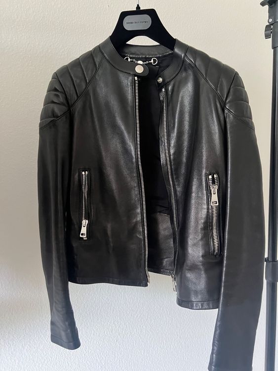 Veste cuir online gucci