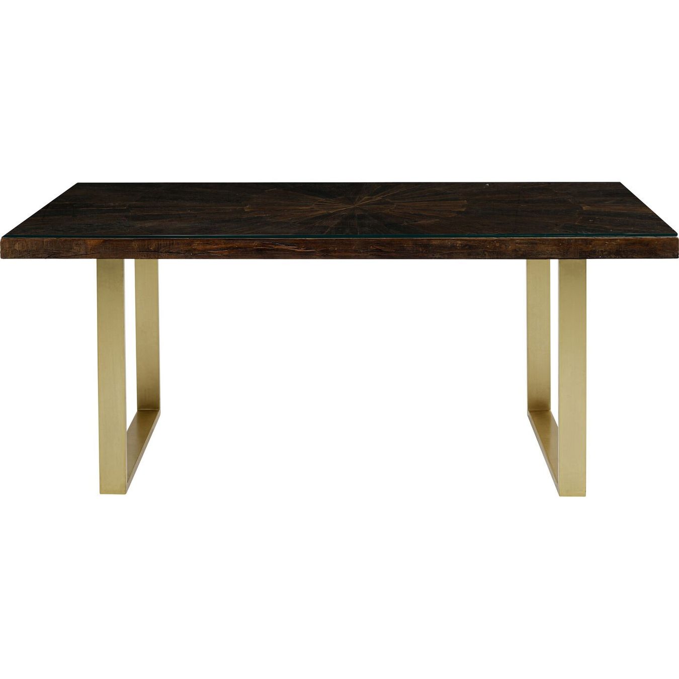 Kare Tavoli: Edler Esstisch, dunkles Holz, Goldbeine. – Nuovo (secondo la descrizione) da Dübendorf venduto da KAREDesign