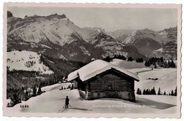 Environs de Villars, skieur, vers 1935-40