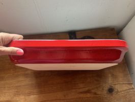 Plat à four Emile Henry céramique rouge bon état