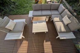 Gartenlounge Alu 5-tlg ink. Sessel