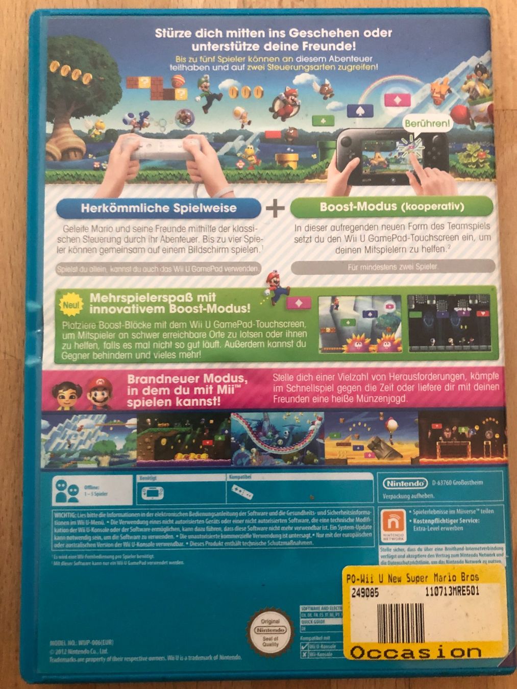 Spiele: Nintendo Wii U - Super Mario Bros U – Gebraucht aus Nussbaumen AG von Pika-Shop 1
