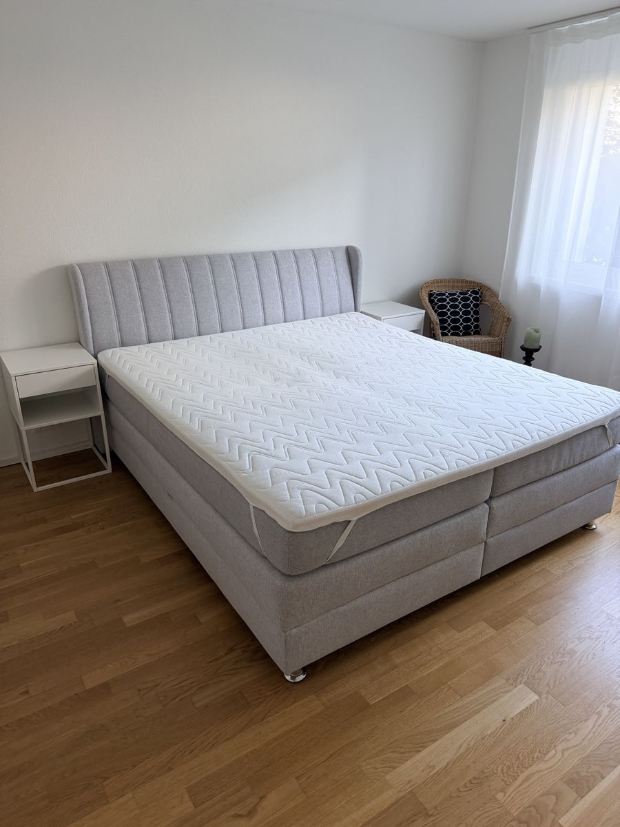 Letti: Boxspringbett / Bettgestell grau, 180x200 – Usato da Dottikon venduto da luc_zd8x