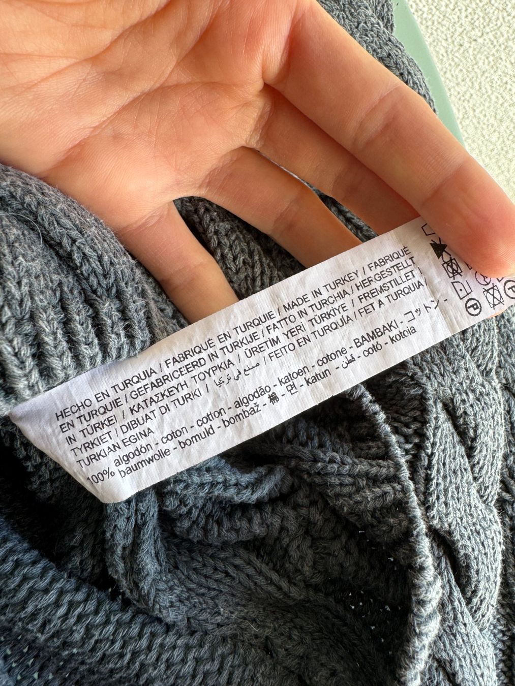 Stradivarius Maglioni & Felpe: Strickpullover dunkelgrau - Used Look - 100% Baumwolle – Usato da Kägiswil venduto da Jindujune 4