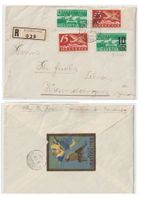 R Luftpost 1937 Kandersteg Kiesendangen Vignette F19+F20 Mat
