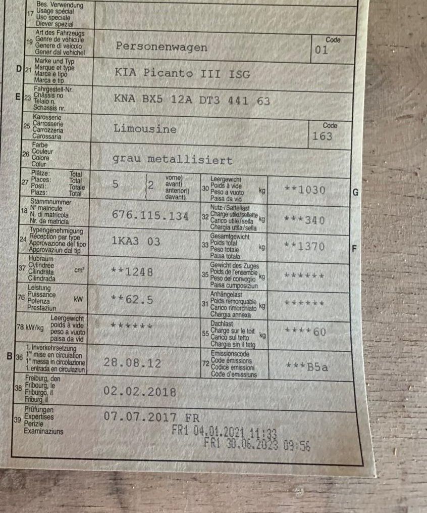 Kia Automobili: Kia Picanto, Frisch Ab MFK – Usato da Oberschrot venduto da pullax1964 9