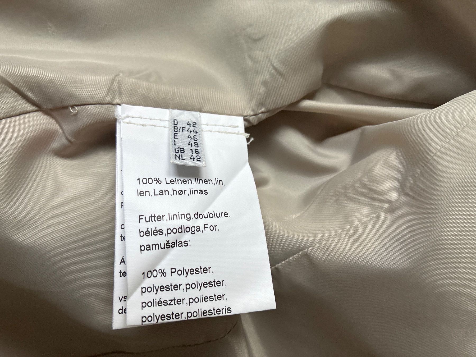 Giacche: Leinen Long-Blazer von White Label Gr 42 – Usato da Davos Platz venduto da nanigl 6