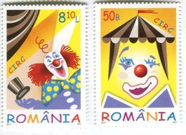 Briefmarken "Zirkus". Rumänien.