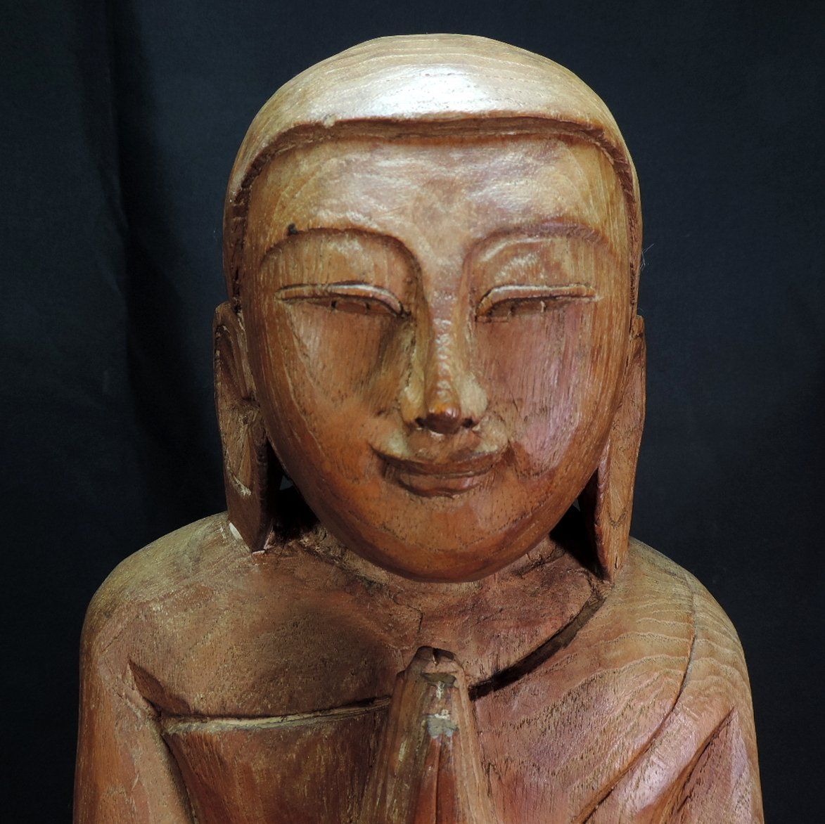 Sculture & Statue: grosse, alte Burma Mönchs Figur aus Teakholz – Usato da Duggingen venduto da roterbambus 6