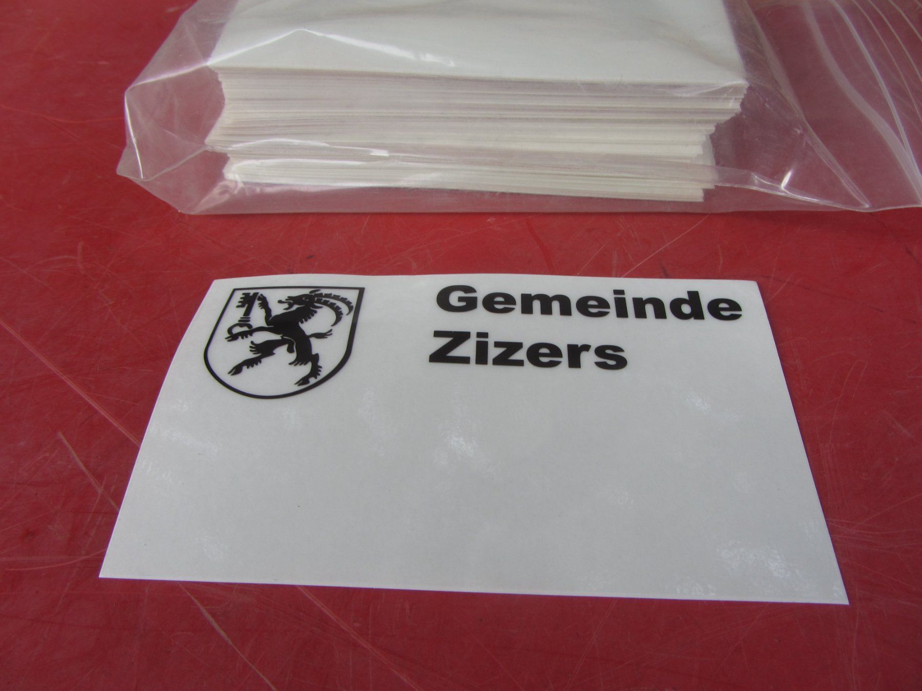 Aufkleber: ca. 100 x Gemeinde Zizers Sticker – Gebraucht aus Wolfhalden von Quiria68 1