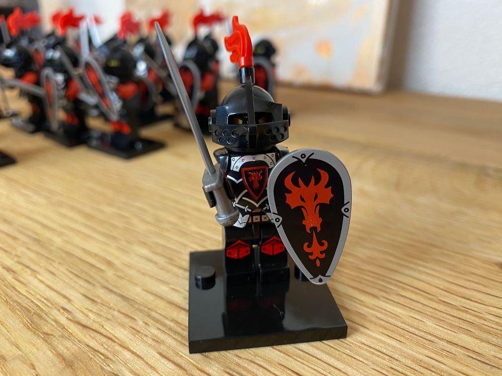 20 schwarze Ritter Truppen - Figuren - Bausteine - für Lego (Neu und ...