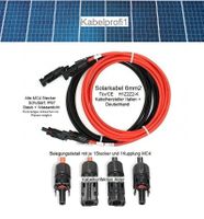 Qualitäts Solarkabel Set 6mm2 je 3m rot + schwarz inkl. MC4