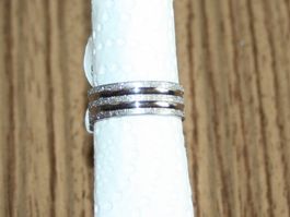 Fingerring Stahl silber - sparkle Ø 18mm NEU (35)