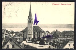 Wädenswil, Teilansicht mit reform. Kirc