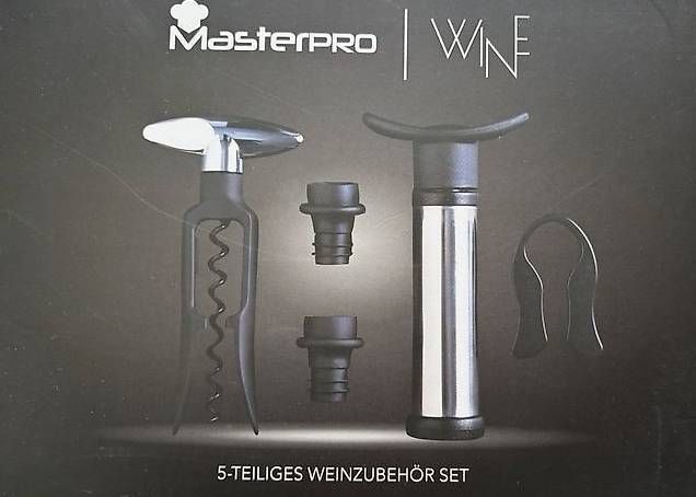 Flaschenöffner & -verschlüsse: MASTERPRO WINE 5teiliges Weinzubehörset – Neu und originalverpackt aus Zofingen von ann_5mnl 1
