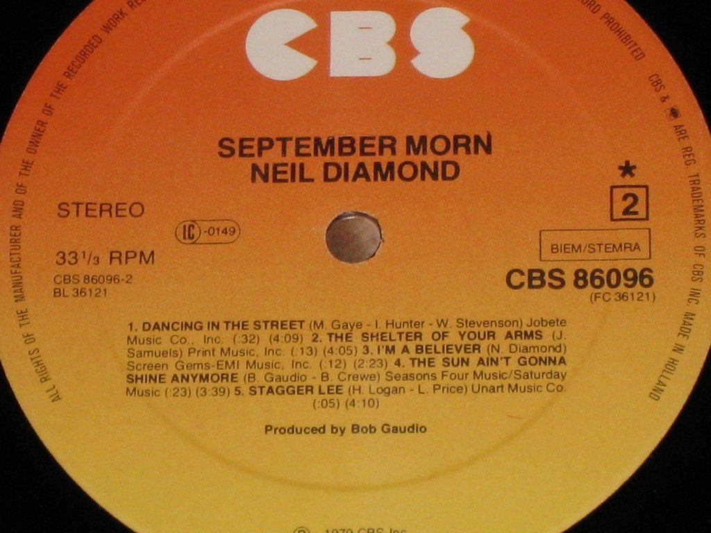 Dischi in vinile: LP - NEIL DIAMOND - SEPTEMBER MORN – Usato da Steckborn venduto da Quo7 2