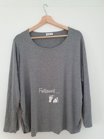 Umstandpyjama, Langarm, Grau, Gr. XL (48/50)