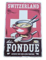 SWITZERLAND FONDUE - Blechschild  (neu/OVP)