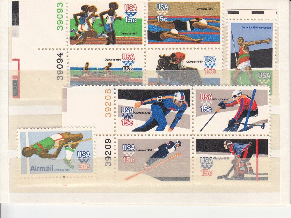 Tutti i francobolli: USA, Olympics 1980, 6-teilig – Usato da Bürglen TG venduto da StampGraf 6