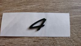 Porsche Emblem 4 Schwarz Glanz