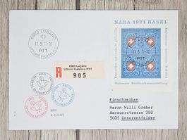 CL09 Enveloppe + Timbre Suisse 1971