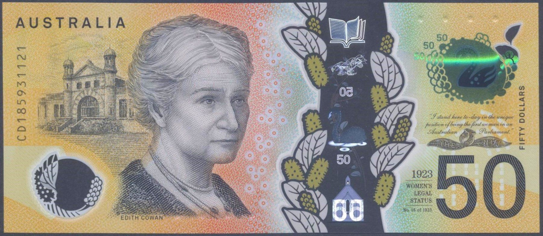 Banconote: Australien 50 Dollar 2018 Microprint Error UNC – Nuovo (secondo la descrizione) da Schliern b. Köniz venduto da pizzitaxi 1
