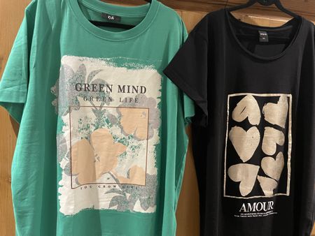 2 T-Shirts XL Baumwolle, grün und schwarz 