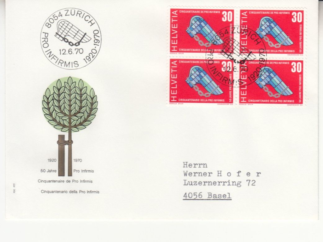 Tutti i francobolli: Sonderstempel S. 733 Pro Infirmis – Usato da Bürglen TG venduto da StampGraf