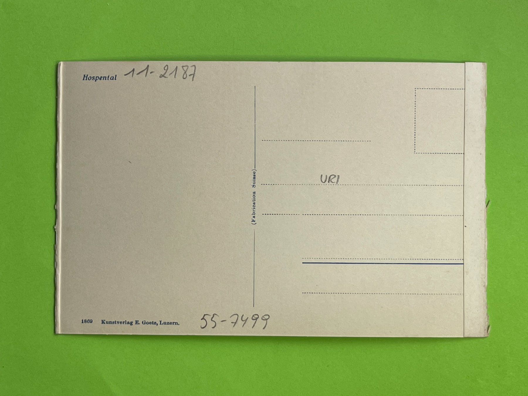 Cartes postales: Hospental – D'occasion à Steg VS par danwer74 1