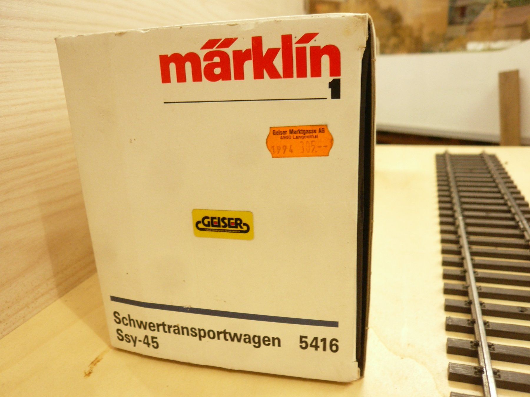 Märklin Modellini di ferrovie: MÄRKLIN 5416 SCHWERLAST GÜTERWAGEN MIT OVP – Usato da Pfaffnau venduto da nolff 4