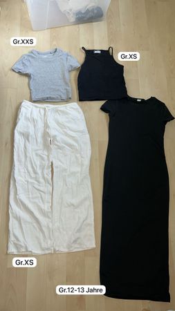 4 Stck Kleiderpaket Gr.XXS-XS Schwarz/Weiss