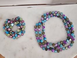 Schmuck Set - Perlen - Armband und Halskette