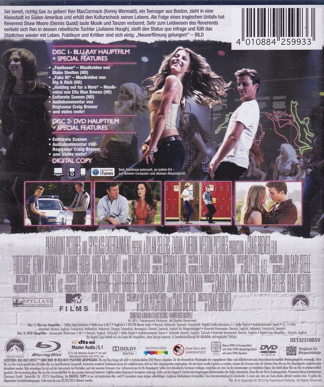 Tutti i DVDs: Blu Ray ab Fr. 2.--, Footloose – Usato da Lausen venduto da Mondeo10628 1