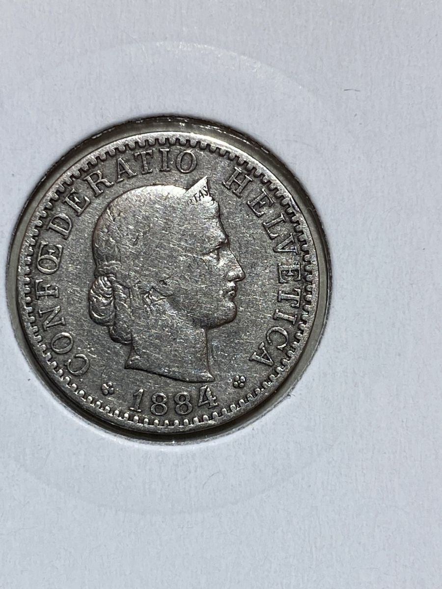 Tutti le monete: CH - 20 centimes - 1884 – Usato da Payerne venduto da Mike1682 1