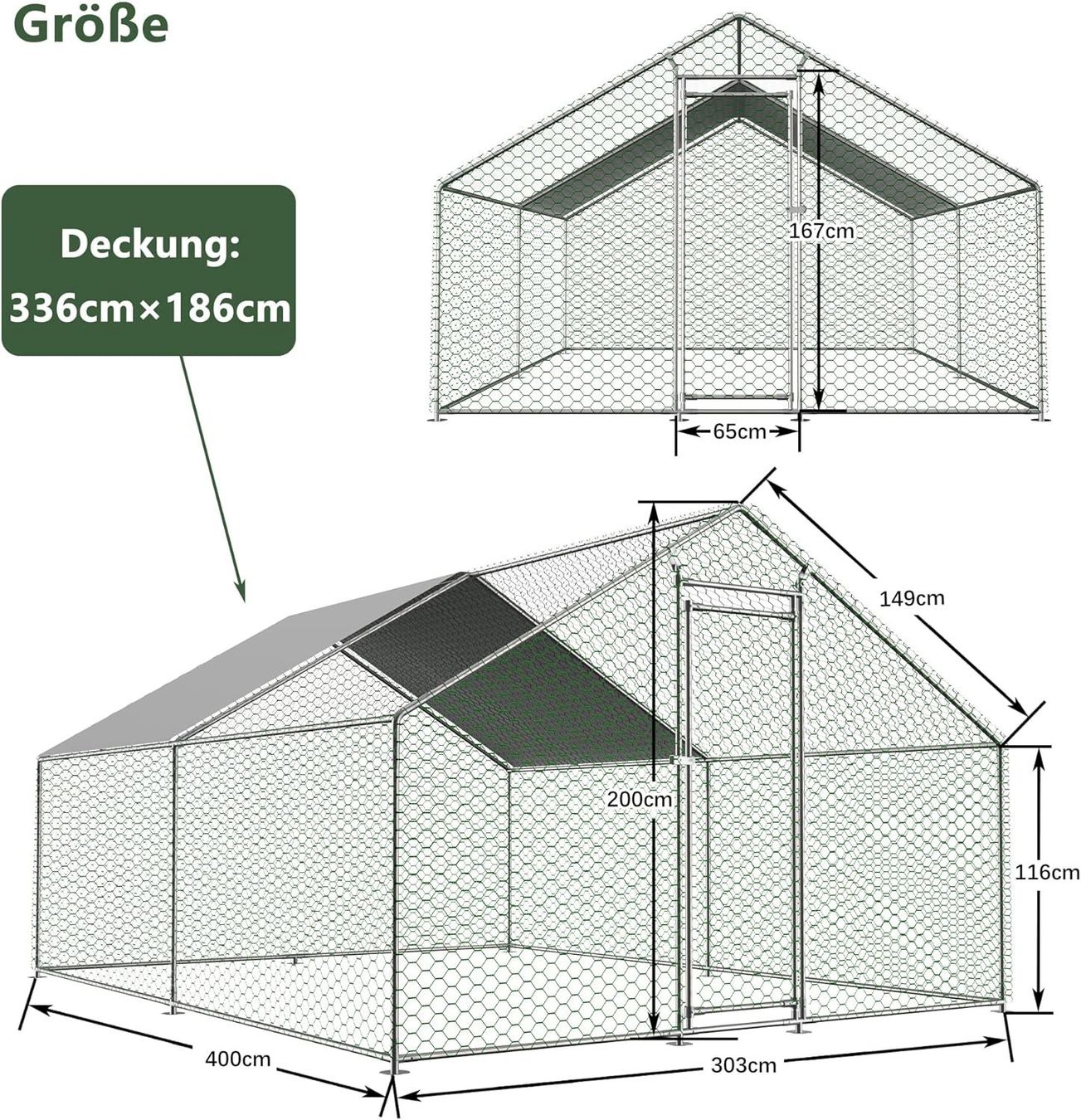Gabbie, trasporto & Sicurezza: Hühnerstall 3x4x2m Laiham – Nuovo e nell'imballaggio originale da Bottighofen venduto da zaap 1